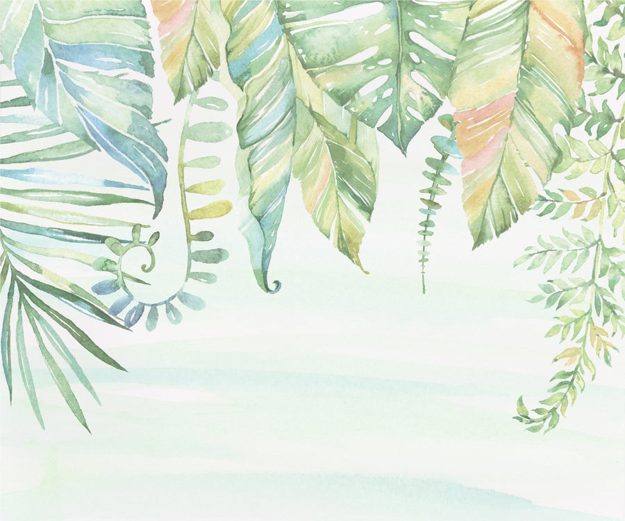 Watercolour Jungle Wallpaper - Ginger Monkey