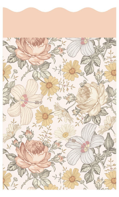 Wavy Wallpaper Panel - Bohemian Wildflowers - Ginger Monkey