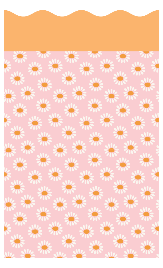 Wavy Wallpaper Panel - Daisy - Ginger Monkey