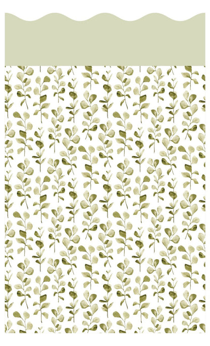 Wavy Wallpaper Panel - Green Foliage - Ginger Monkey