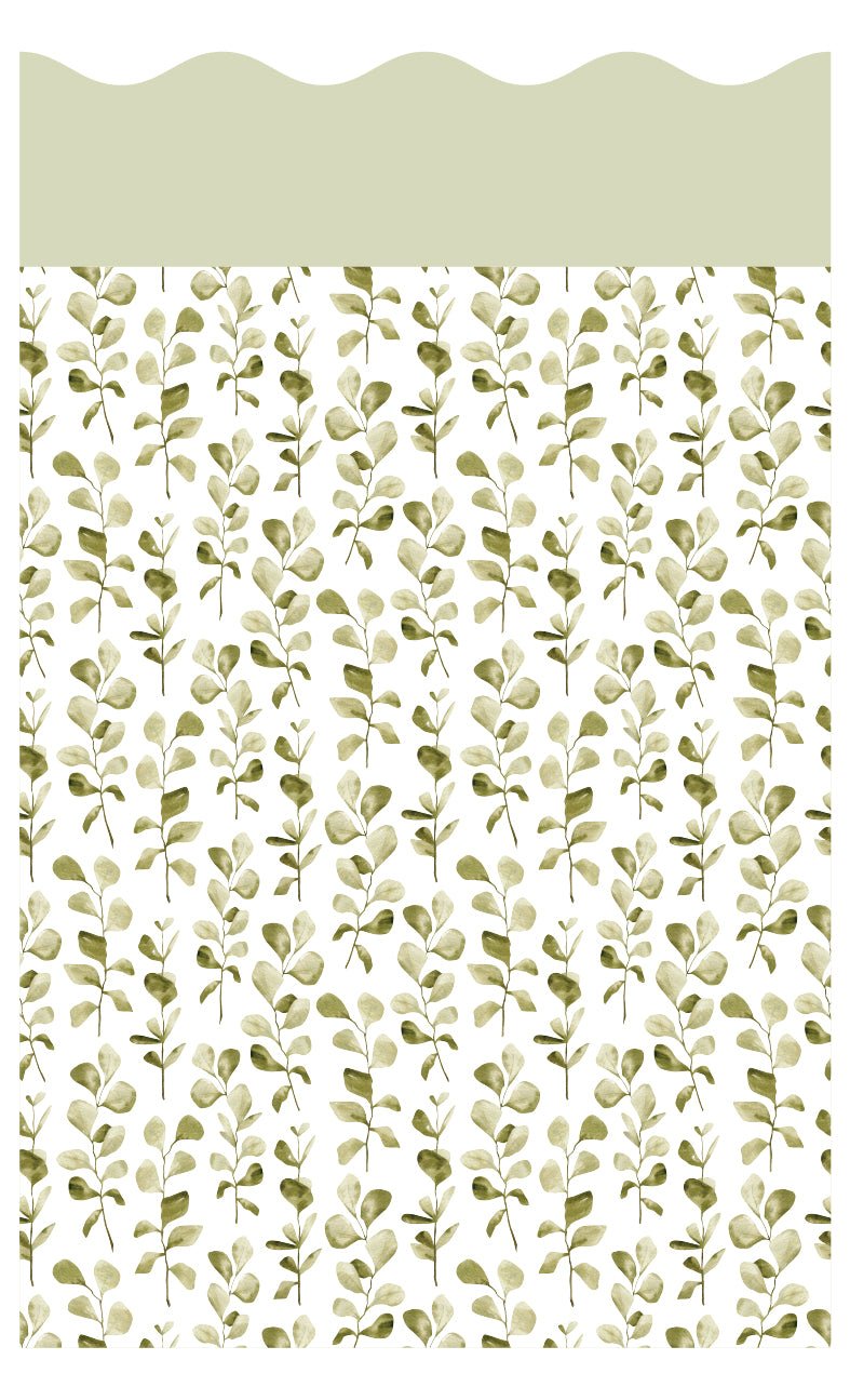 Wavy Wallpaper Panel - Green Foliage - Ginger Monkey