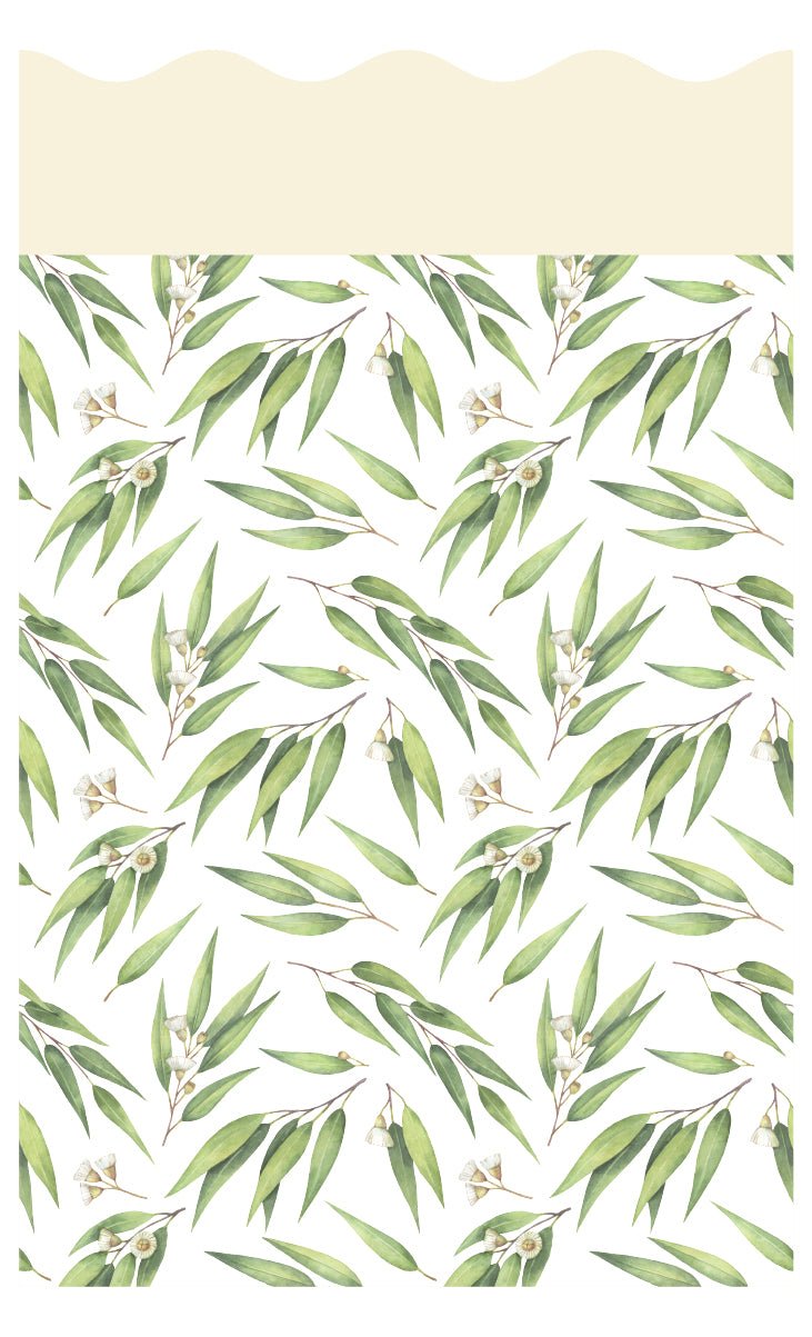 Wavy Wallpaper Panel - Gum Leaves - Ginger Monkey