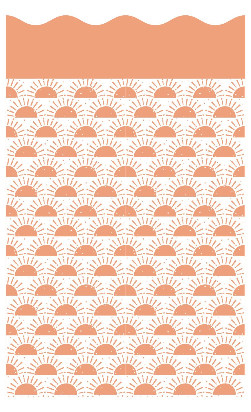 Wavy Wallpaper Panel - Sunset - Ginger Monkey
