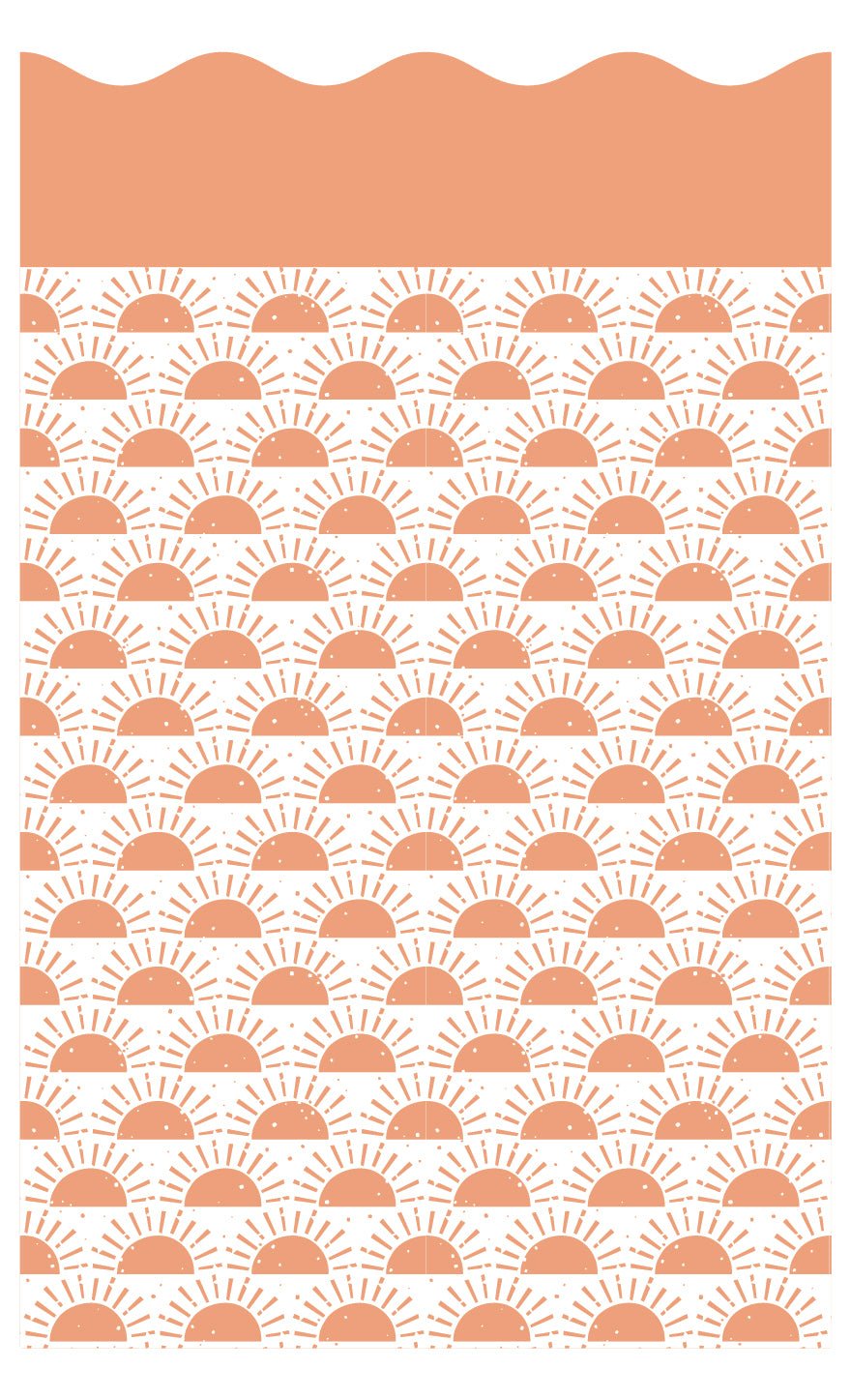 Wavy Wallpaper Panel - Sunset - Ginger Monkey