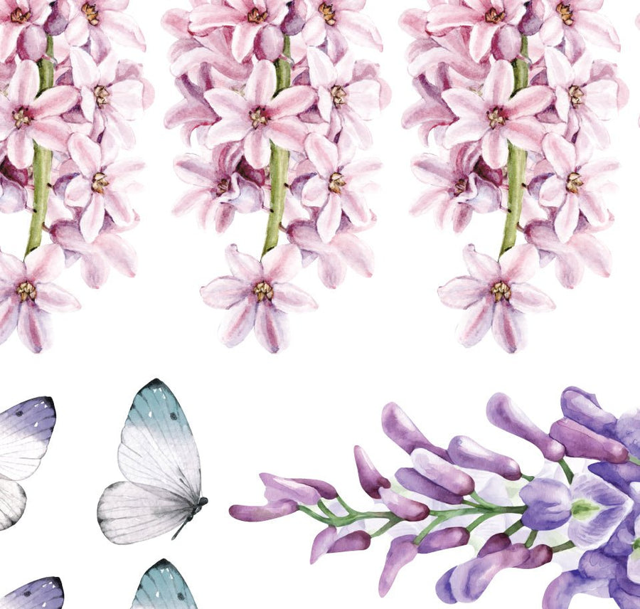 Wisteria, Hyacinth & Butterflies Set - Ginger Monkey