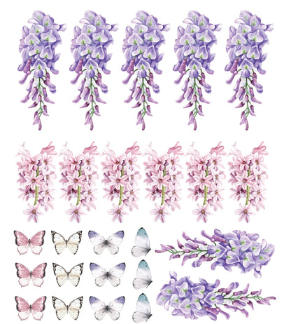 Wisteria, Hyacinth & Butterflies Set - Ginger Monkey