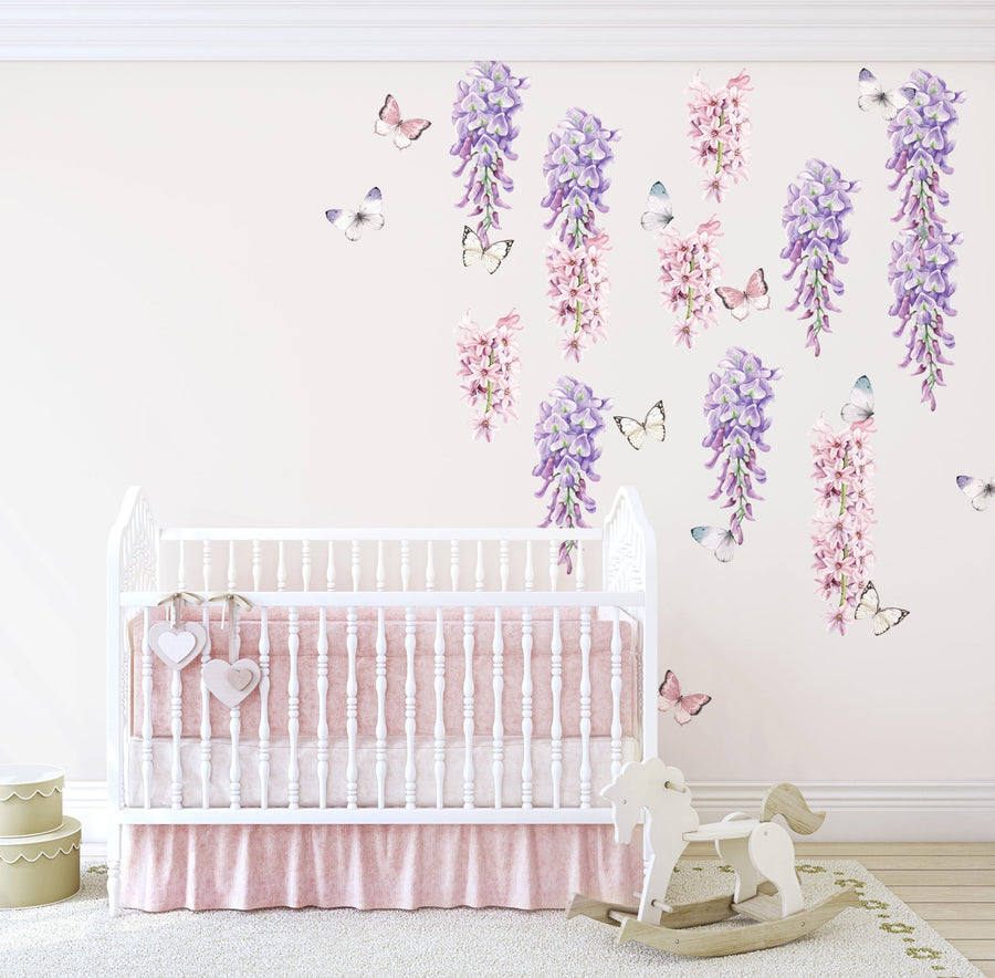 Wisteria, Hyacinth & Butterflies Set - Ginger Monkey