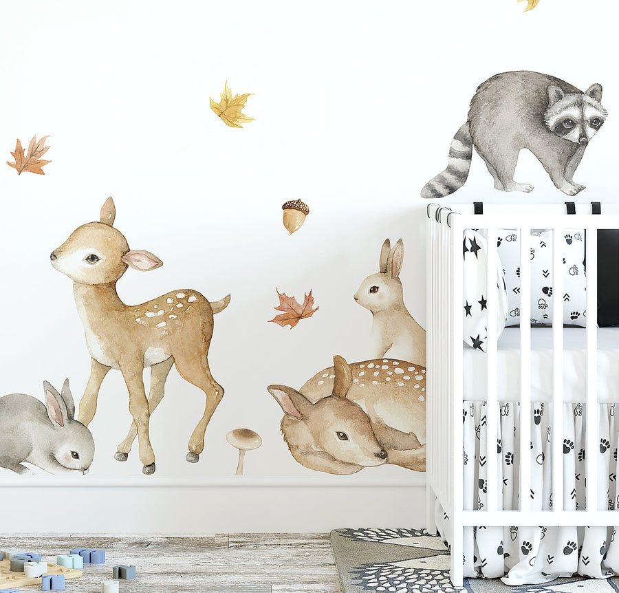 Woodland Animals Wall Decal Set - Ginger Monkey