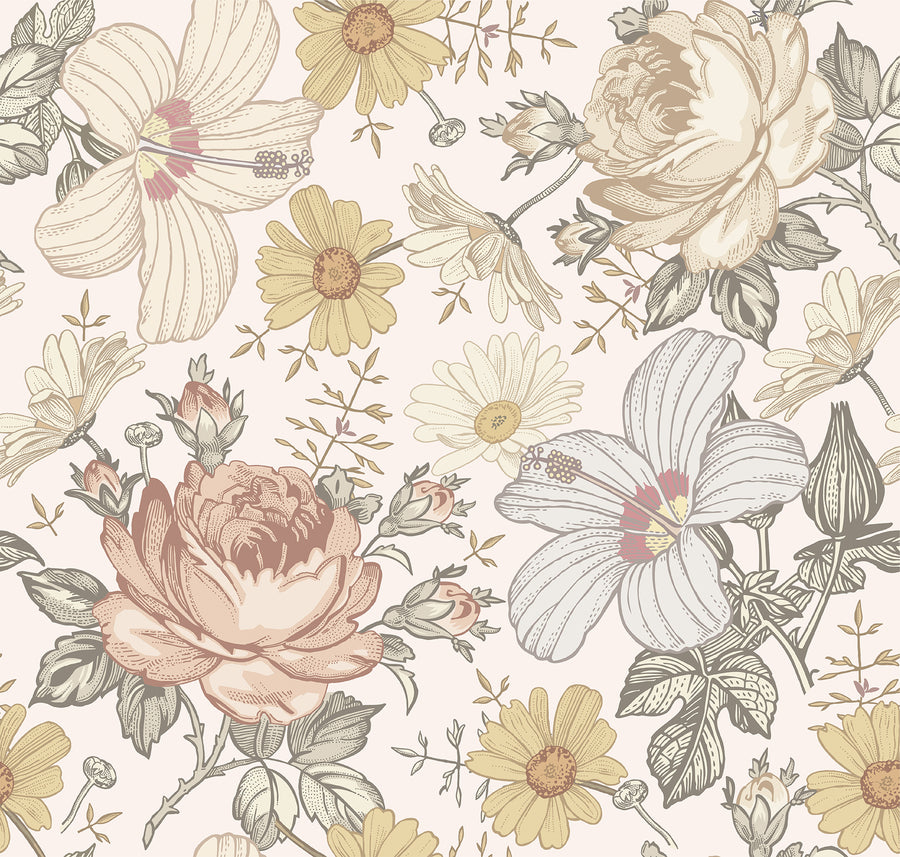 Bohemian Wildflowers Wallpaper - Ginger Monkey 
