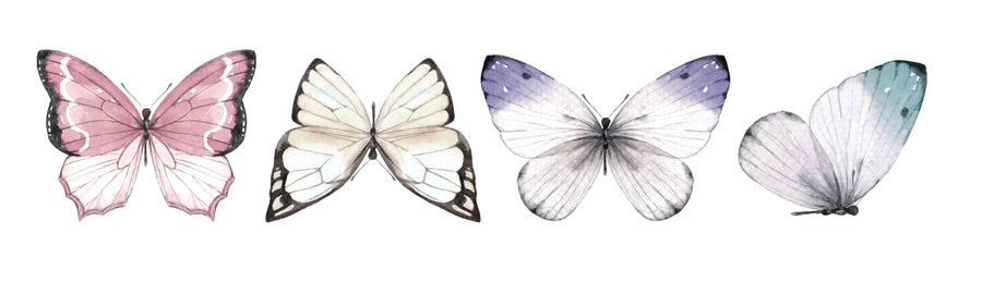 Watercolour Butterfly Decal Set - Ginger Monkey 
