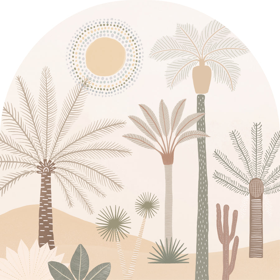 Palm Desert Arch Wall Mural - Natural