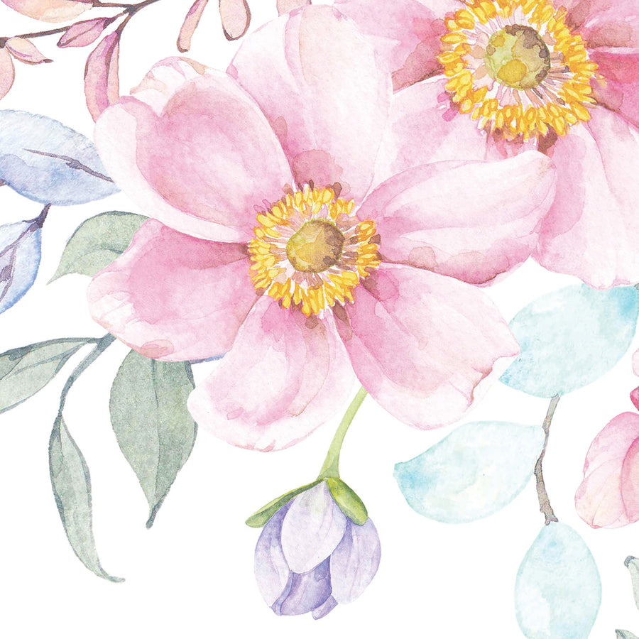 Spring Flowers Watercolour Wallpaper - Ginger Monkey 
