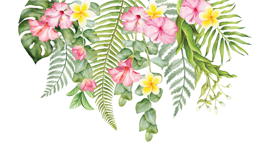 Individual Tropical Flowers for Greenery Wall Decal - Ginger Monkey 