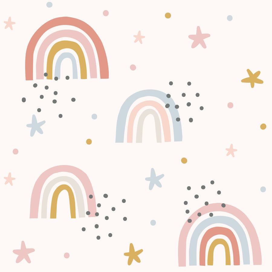 Pink Rainbow Wallpaper - Ginger Monkey 