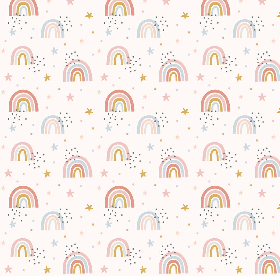 Pink Rainbow Wallpaper - Ginger Monkey 
