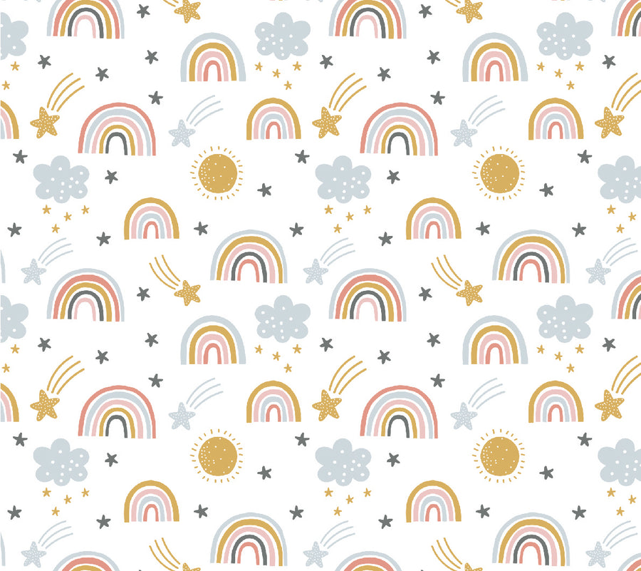 White Rainbow Wallpaper - Ginger Monkey 