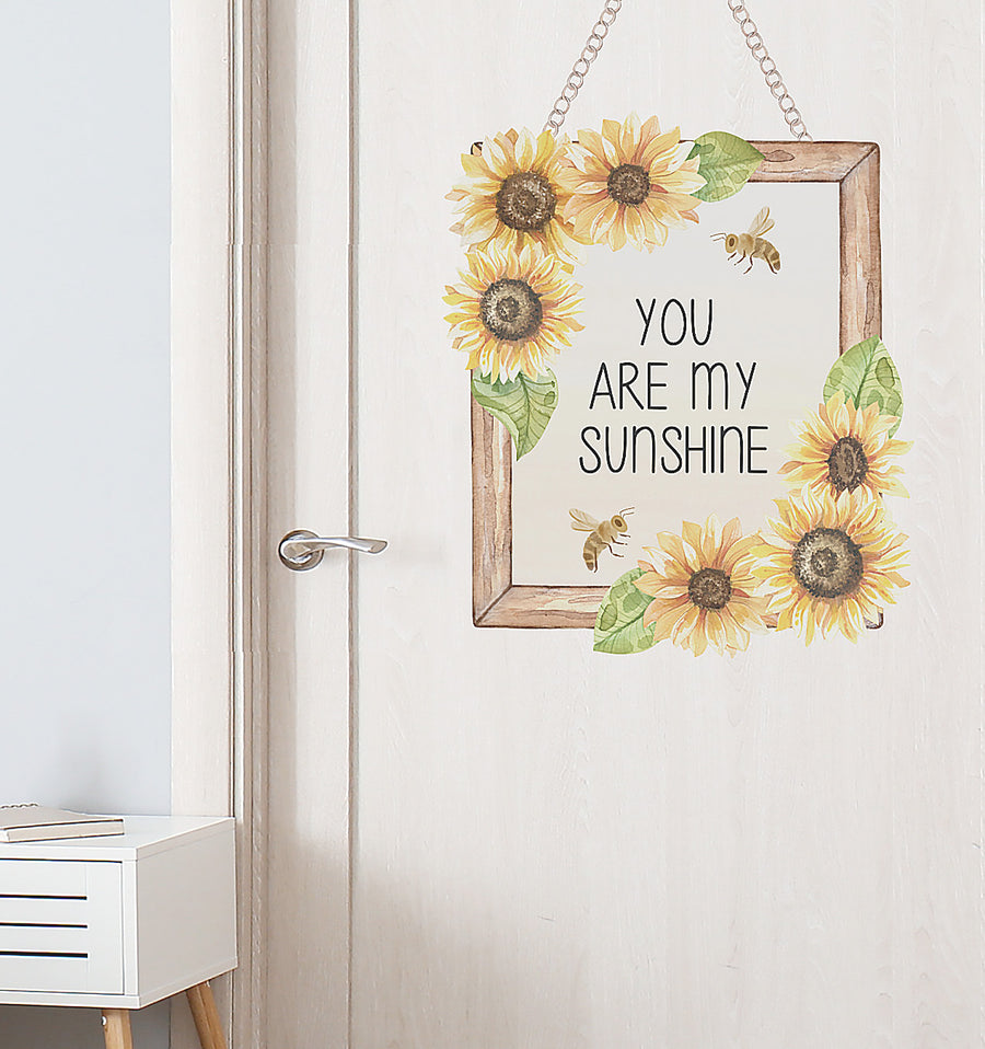 Sunflower Door Sign Decal
