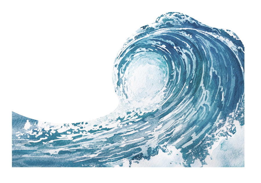 Blue Wave Wall Mural