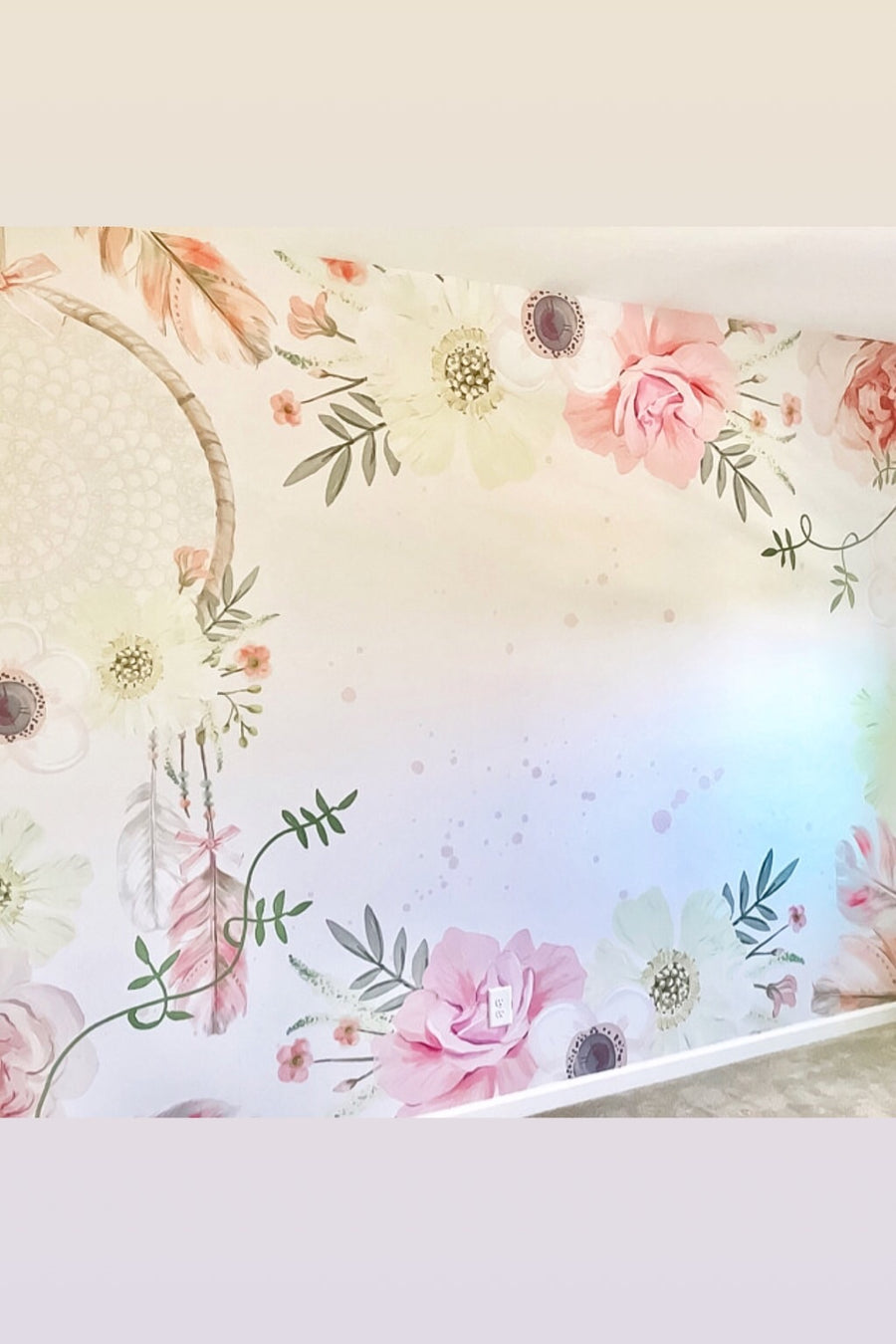 Boho Flowers & Dreamcatcher Wallpaper - Ginger Monkey 